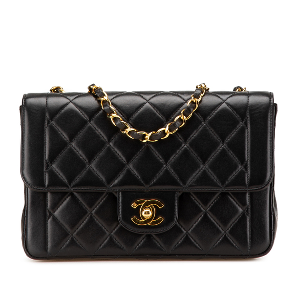 Pre-Loved Chanel Medium CC Quilted Lambskin Border Single Flap - Picture 1 of 12